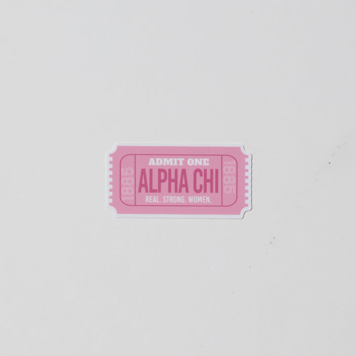 Admission Ticket Sorority Sticker