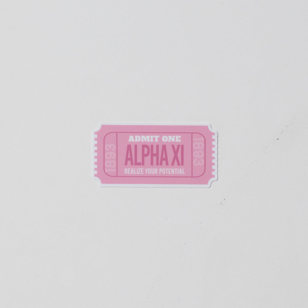 Admission Ticket Sorority Sticker