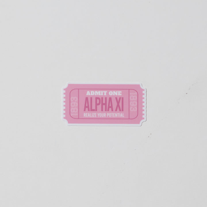 Admission Ticket Sorority Sticker