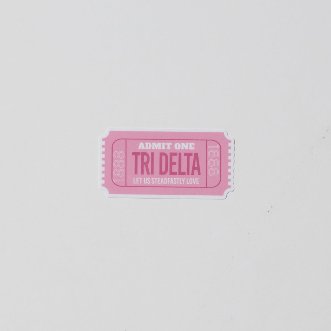 Admission Ticket Sorority Sticker