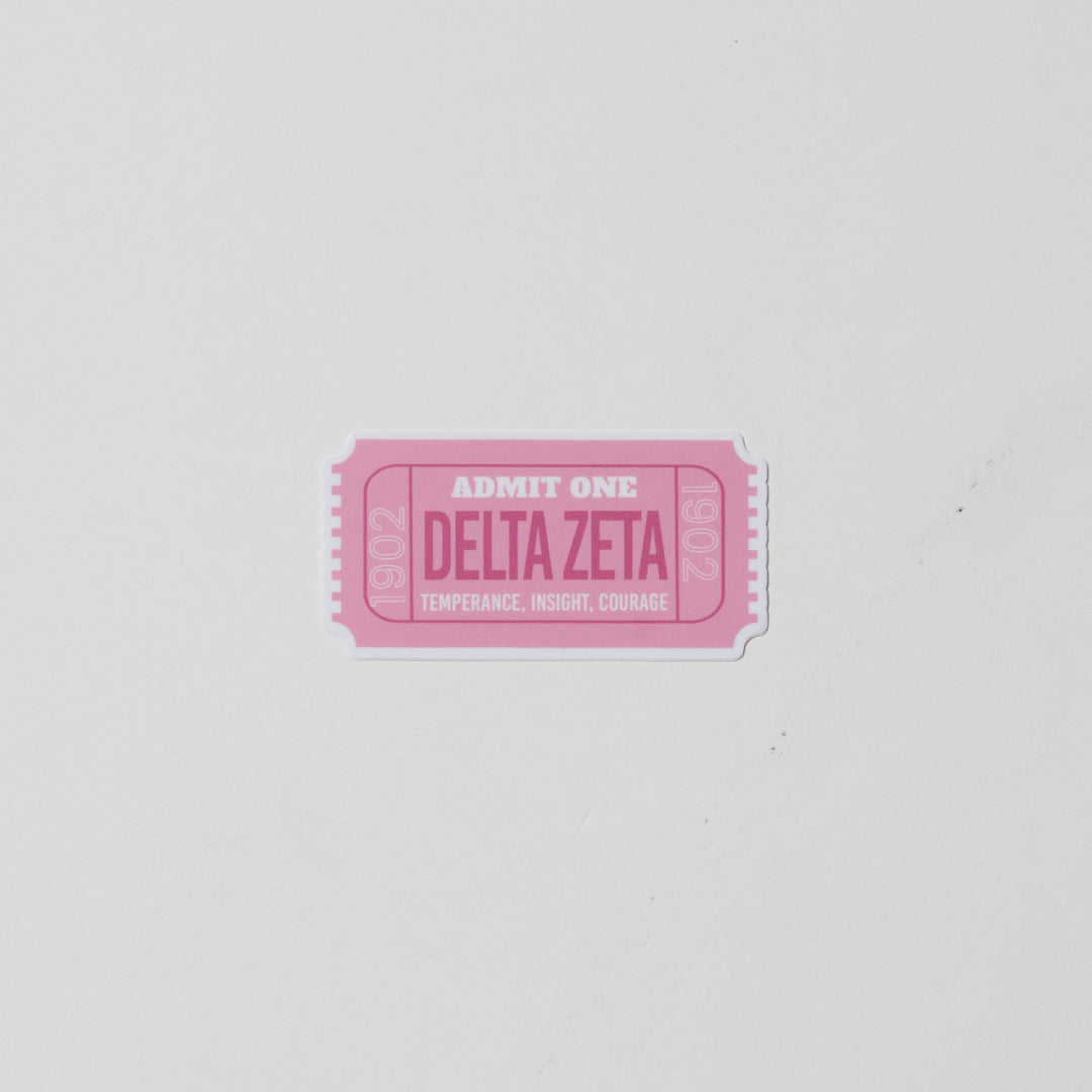 Admission Ticket Sorority Sticker