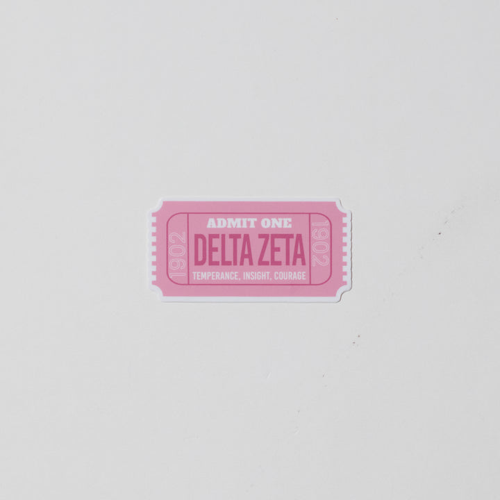 Admission Ticket Sorority Sticker