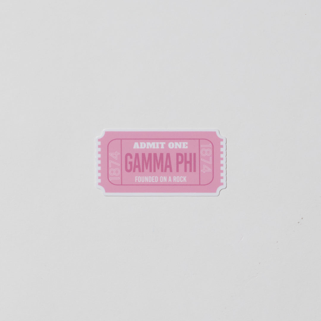 Admission Ticket Sorority Sticker