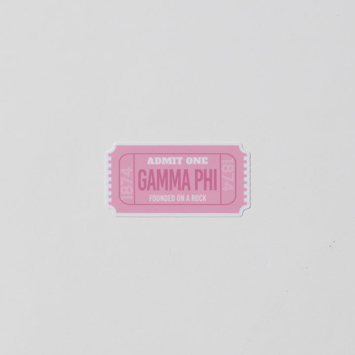 Admission Ticket Sorority Sticker