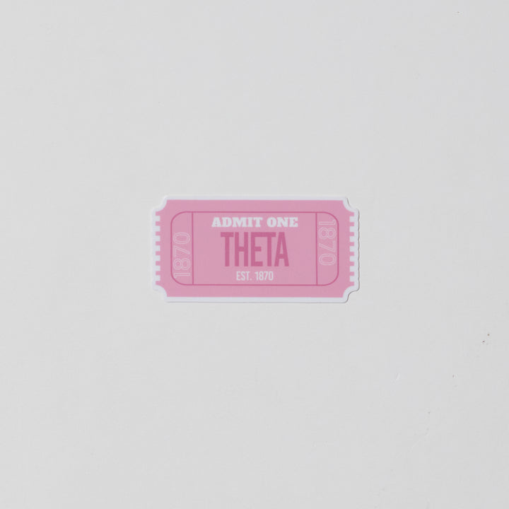 Admission Ticket Sorority Sticker