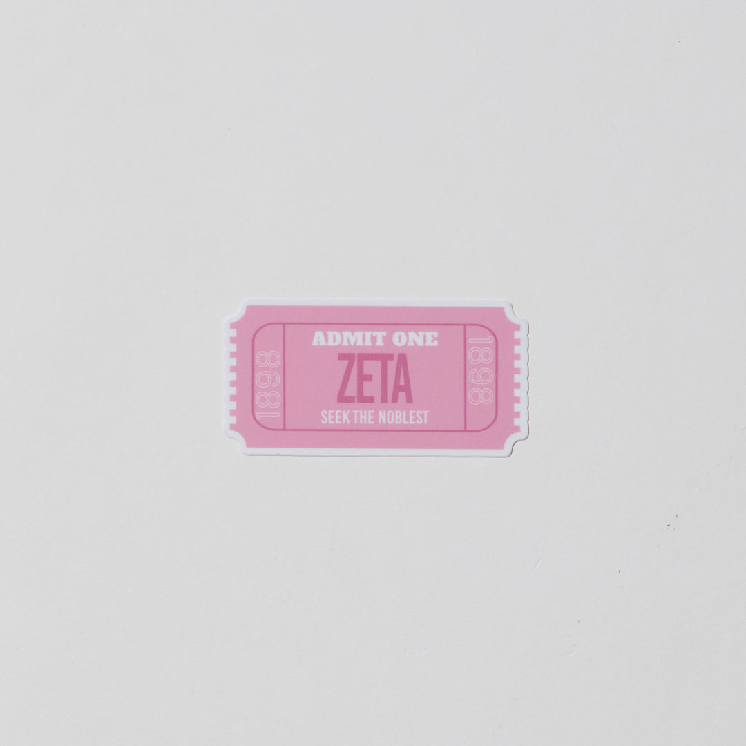 Admission Ticket Sorority Sticker