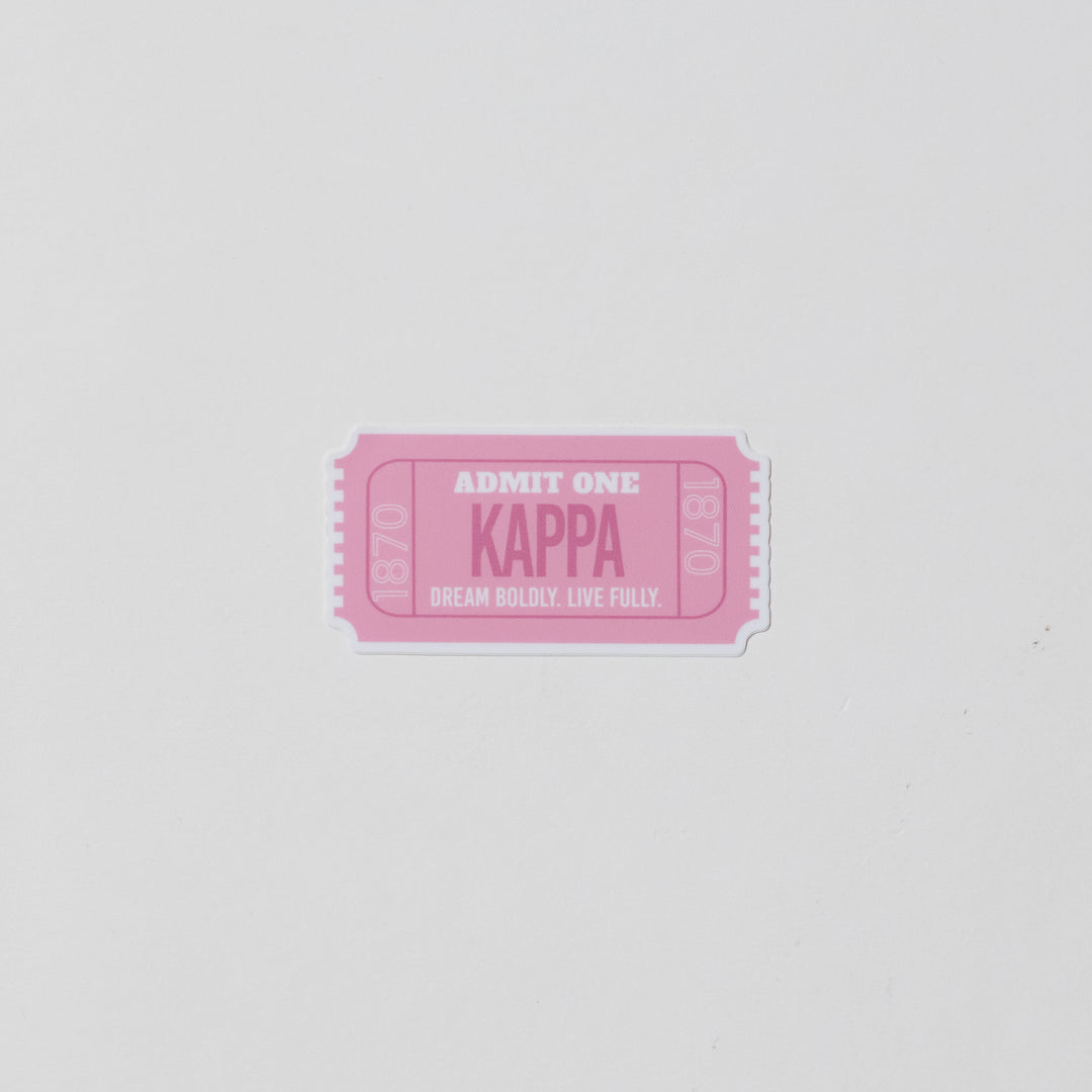 Admission Ticket Sorority Sticker