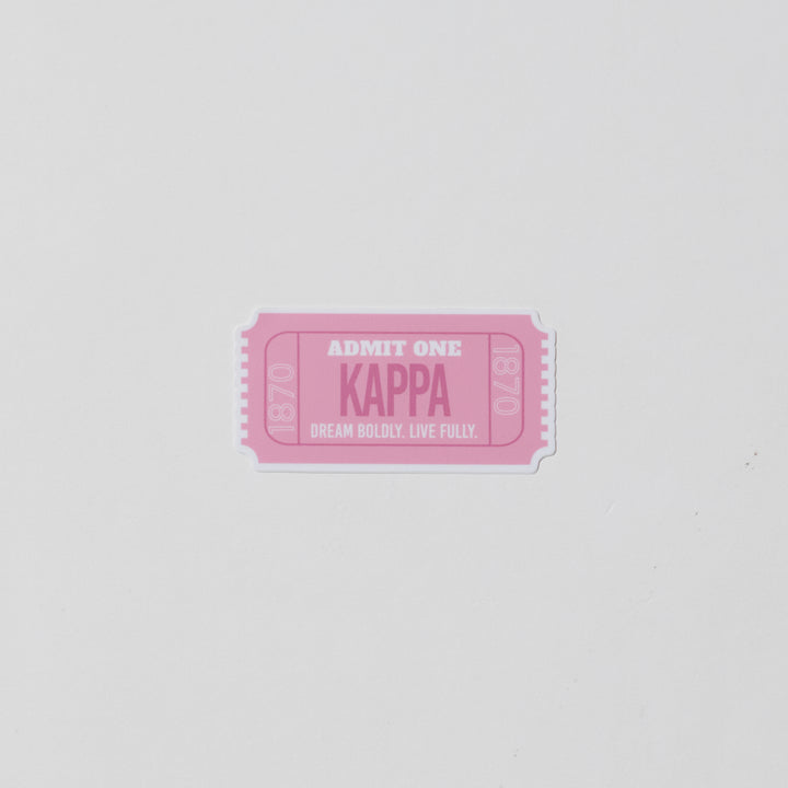 Admission Ticket Sorority Sticker