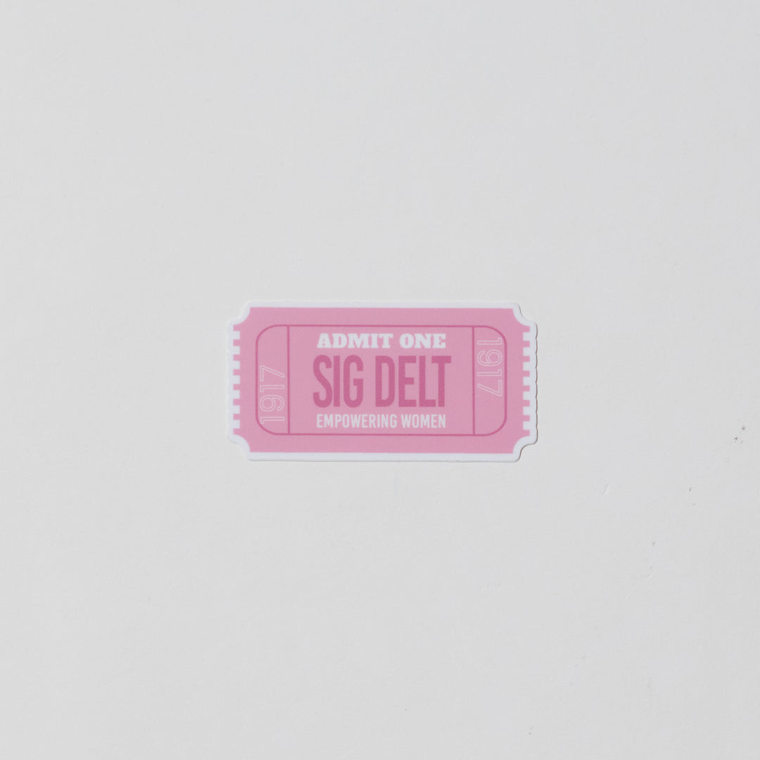 Admission Ticket Sorority Sticker