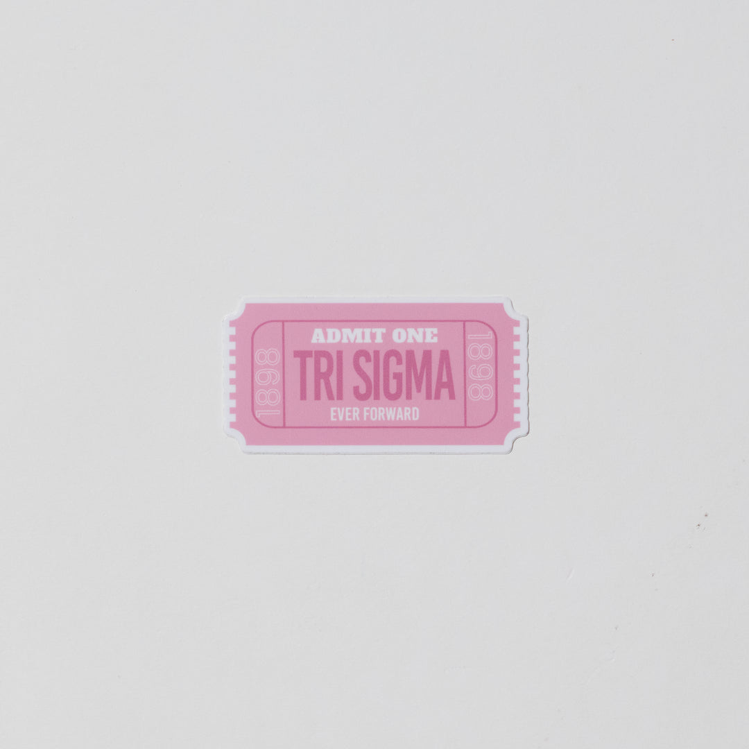 Admission Ticket Sorority Sticker