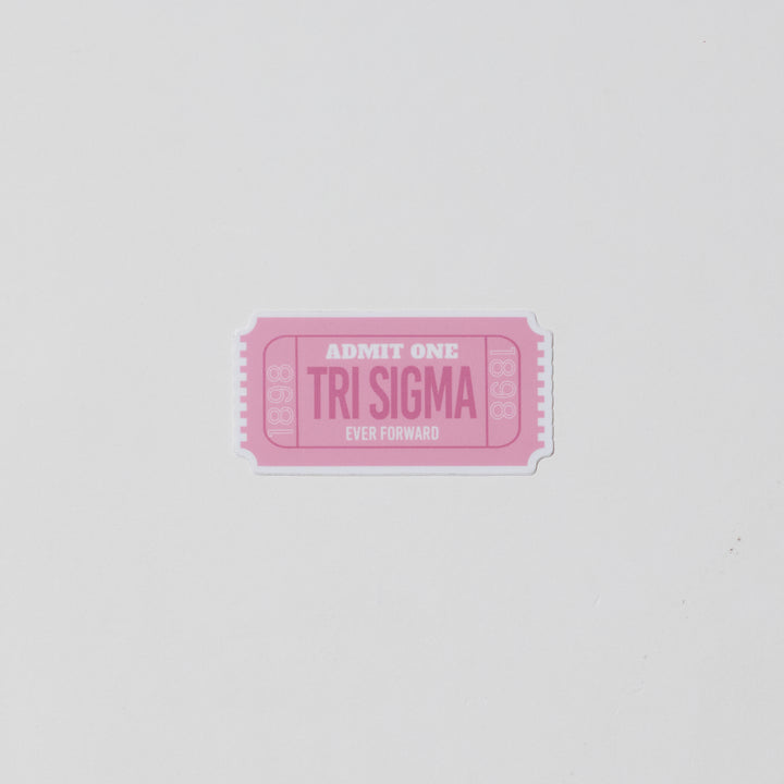 Admission Ticket Sorority Sticker