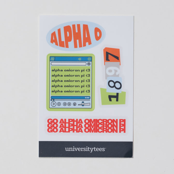 Retro Sorority Sticker Sheet