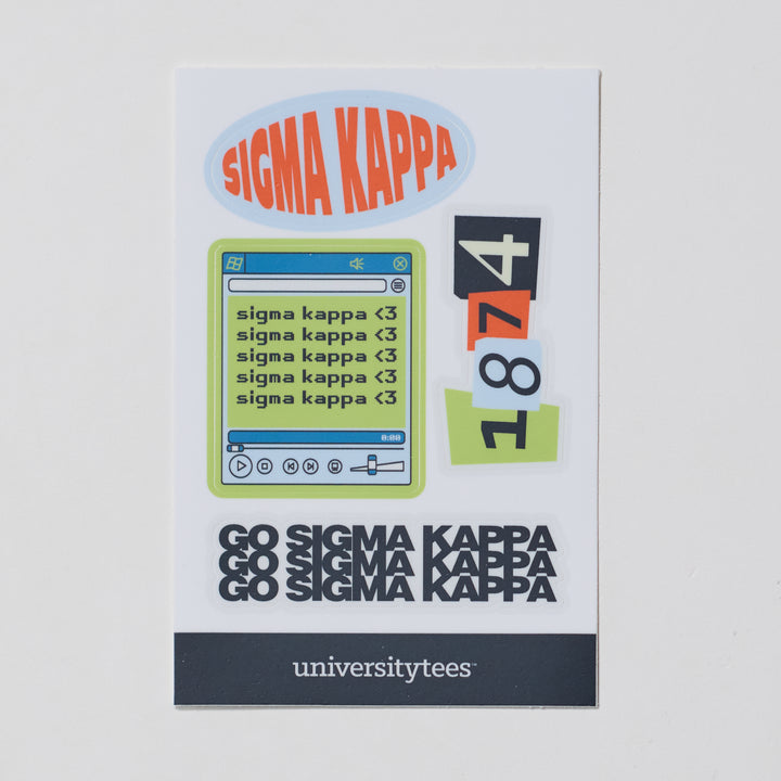 Retro Sorority Sticker Sheet