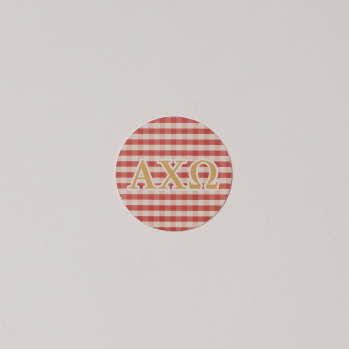 Gingham Circle Sorority Sticker