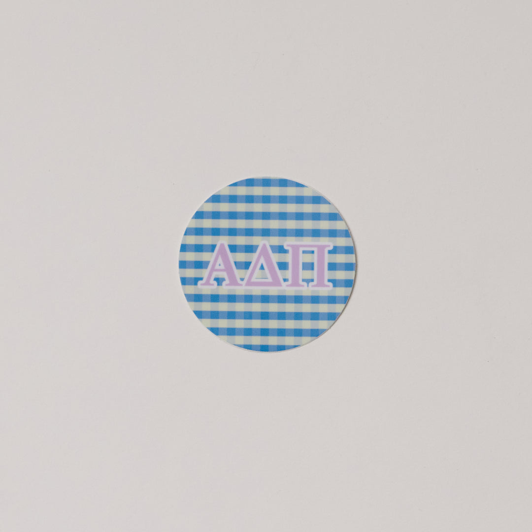 Gingham Circle Sorority Sticker
