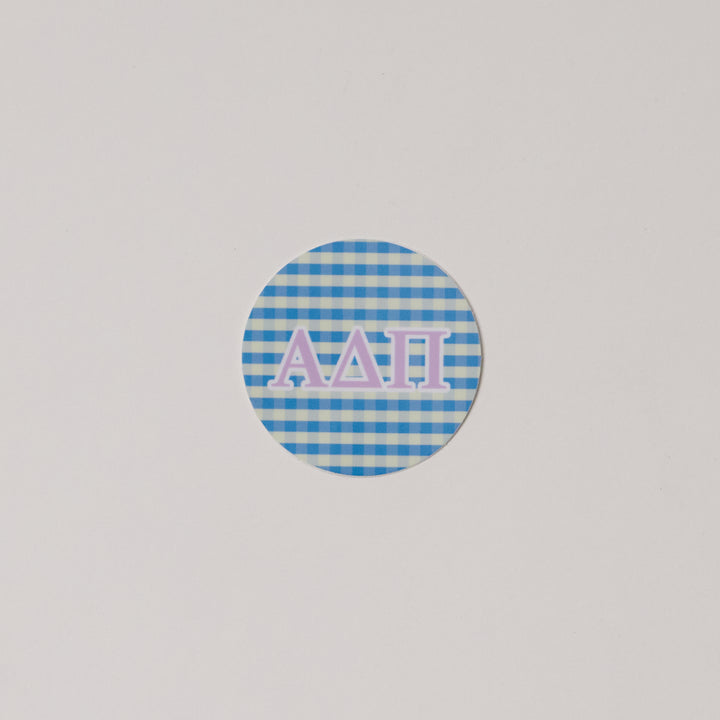 Gingham Circle Sorority Sticker