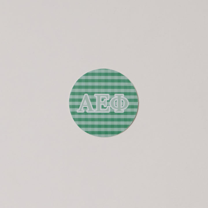Gingham Circle Sorority Sticker