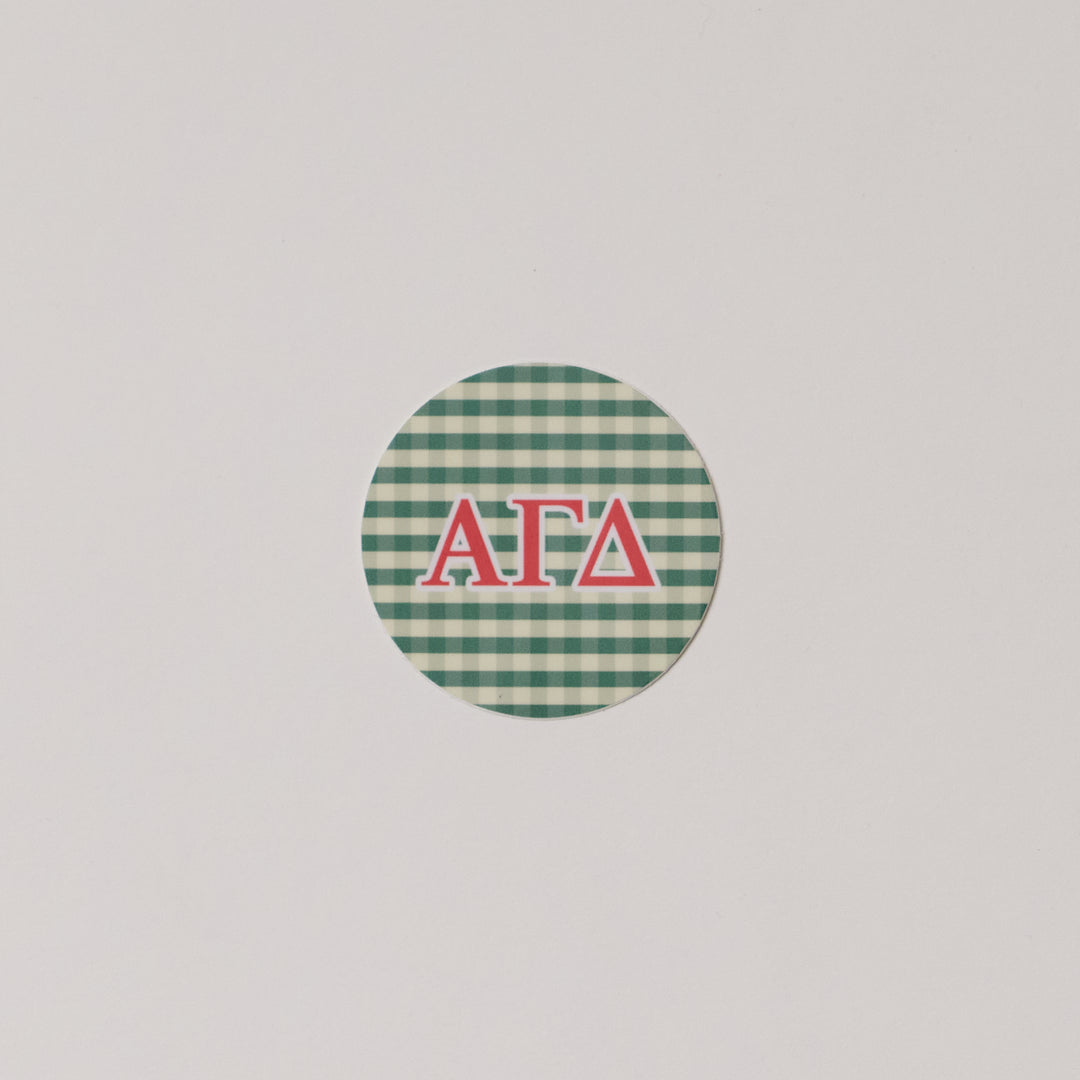 Gingham Circle Sorority Sticker