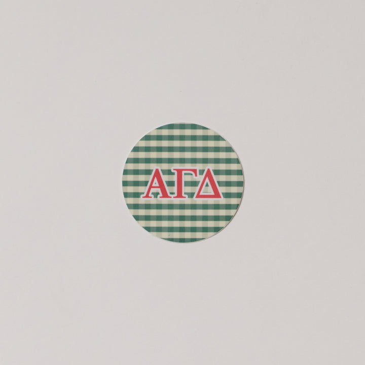 Gingham Circle Sorority Sticker