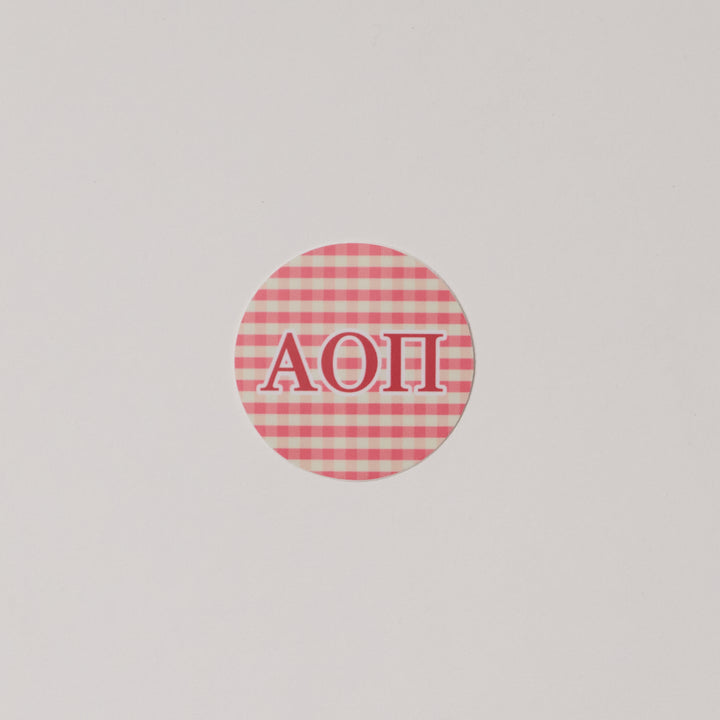 Gingham Circle Sorority Sticker