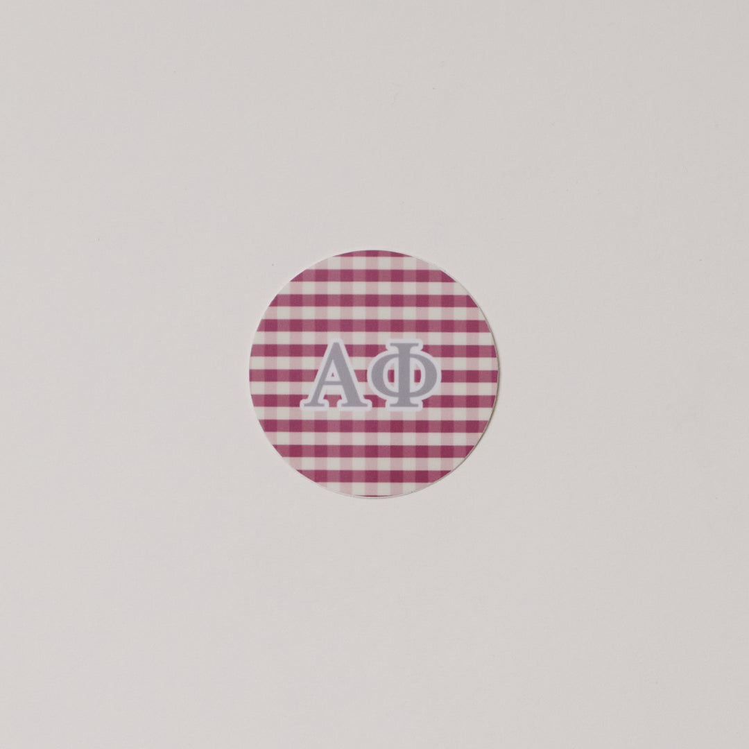 Gingham Circle Sorority Sticker