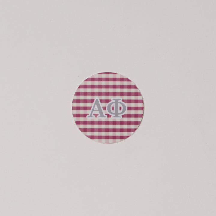 Gingham Circle Sorority Sticker