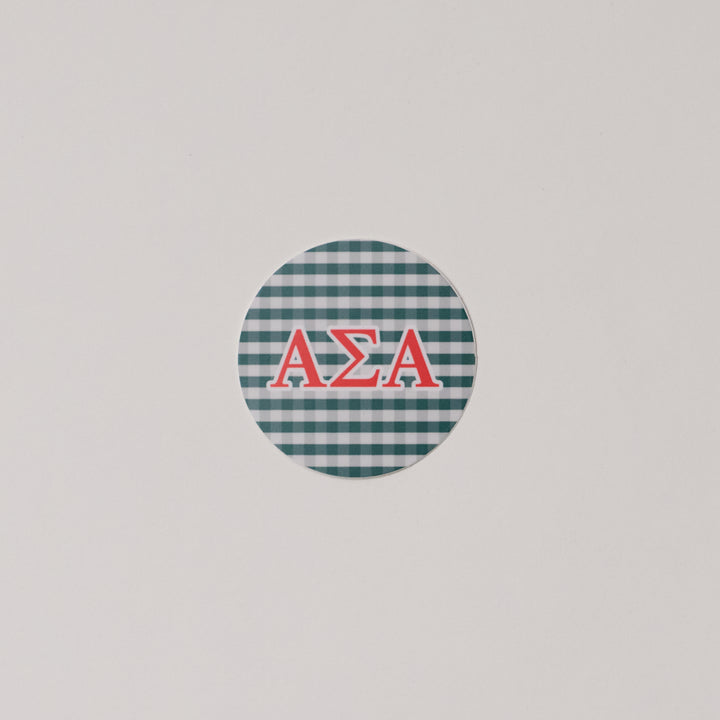 Gingham Circle Sorority Sticker