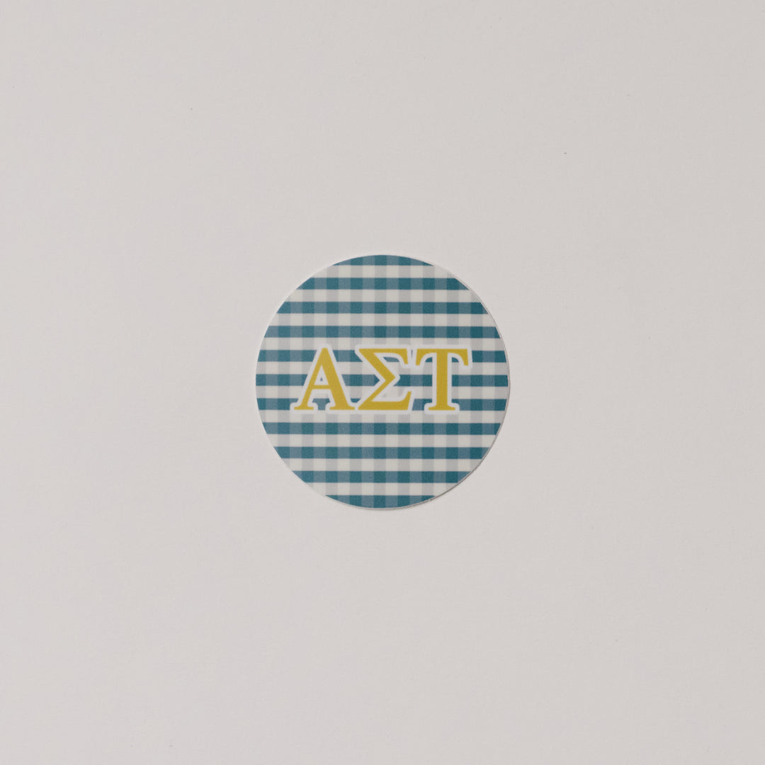 Gingham Circle Sorority Sticker