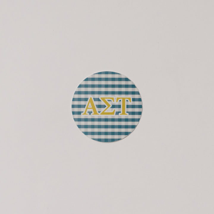 Gingham Circle Sorority Sticker