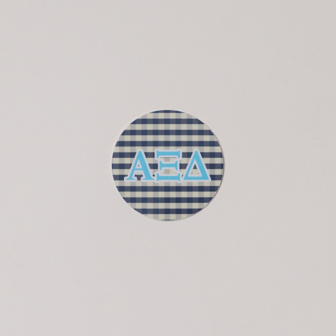 Gingham Circle Sorority Sticker