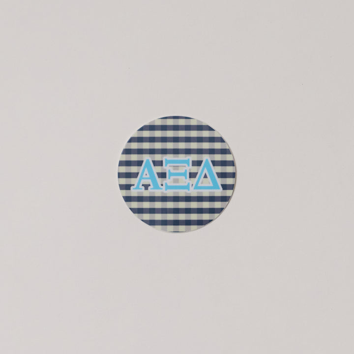 Gingham Circle Sorority Sticker