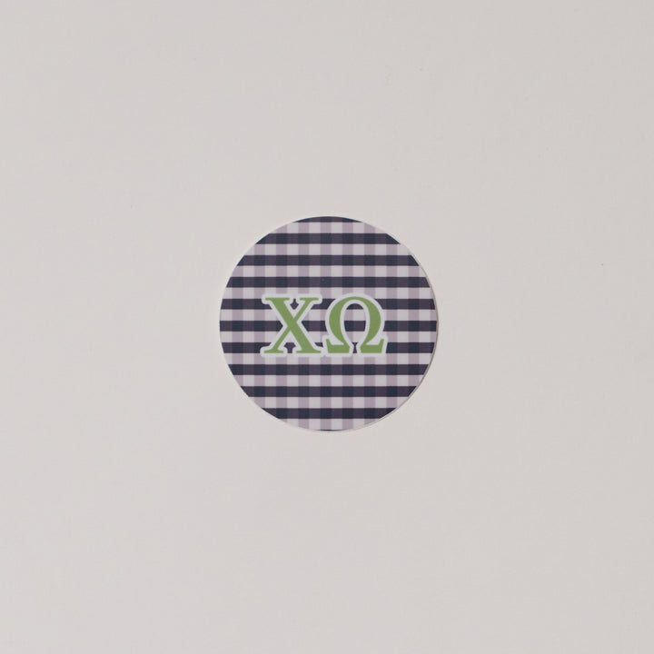 Gingham Circle Sorority Sticker