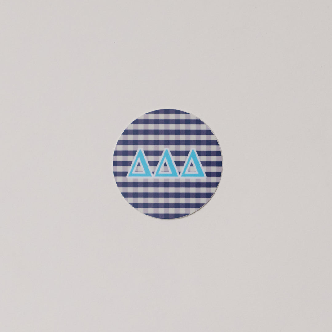 Gingham Circle Sorority Sticker