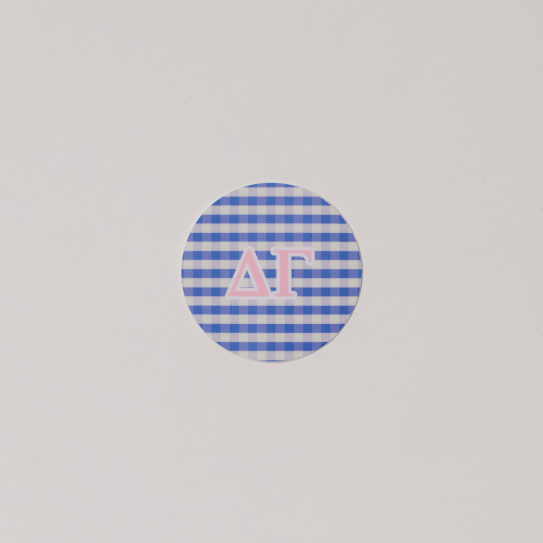 Gingham Circle Sorority Sticker