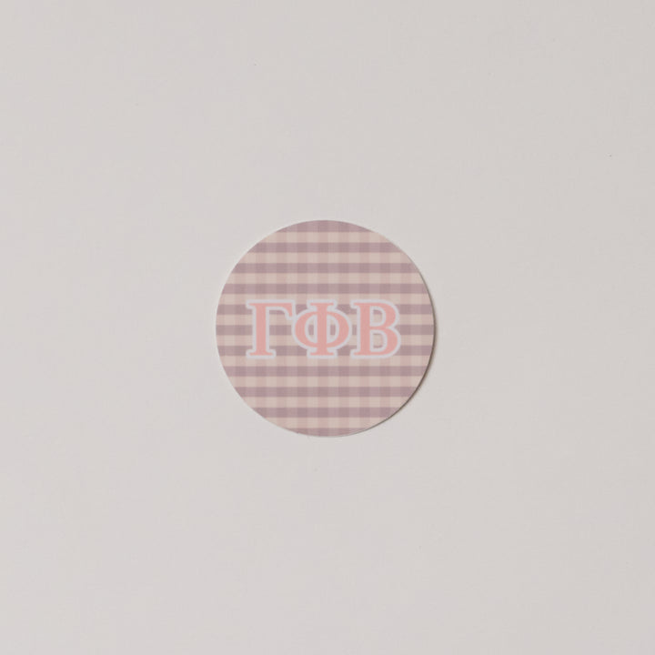 Gingham Circle Sorority Sticker