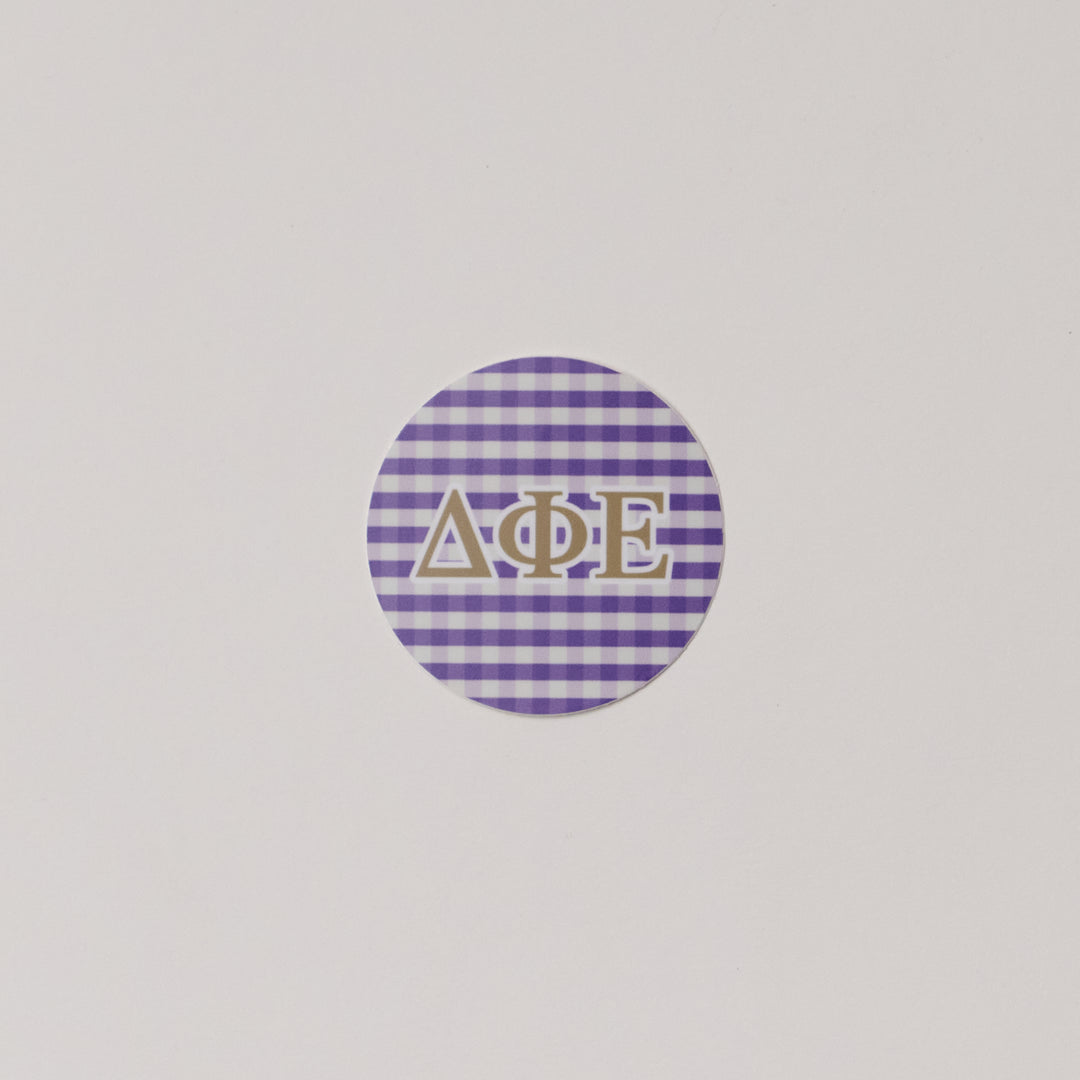 Gingham Circle Sorority Sticker