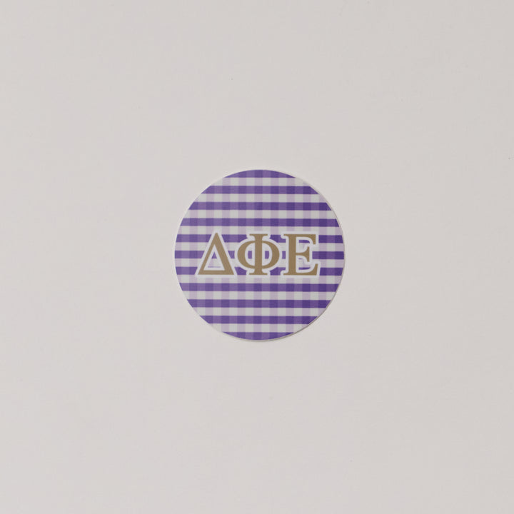 Gingham Circle Sorority Sticker
