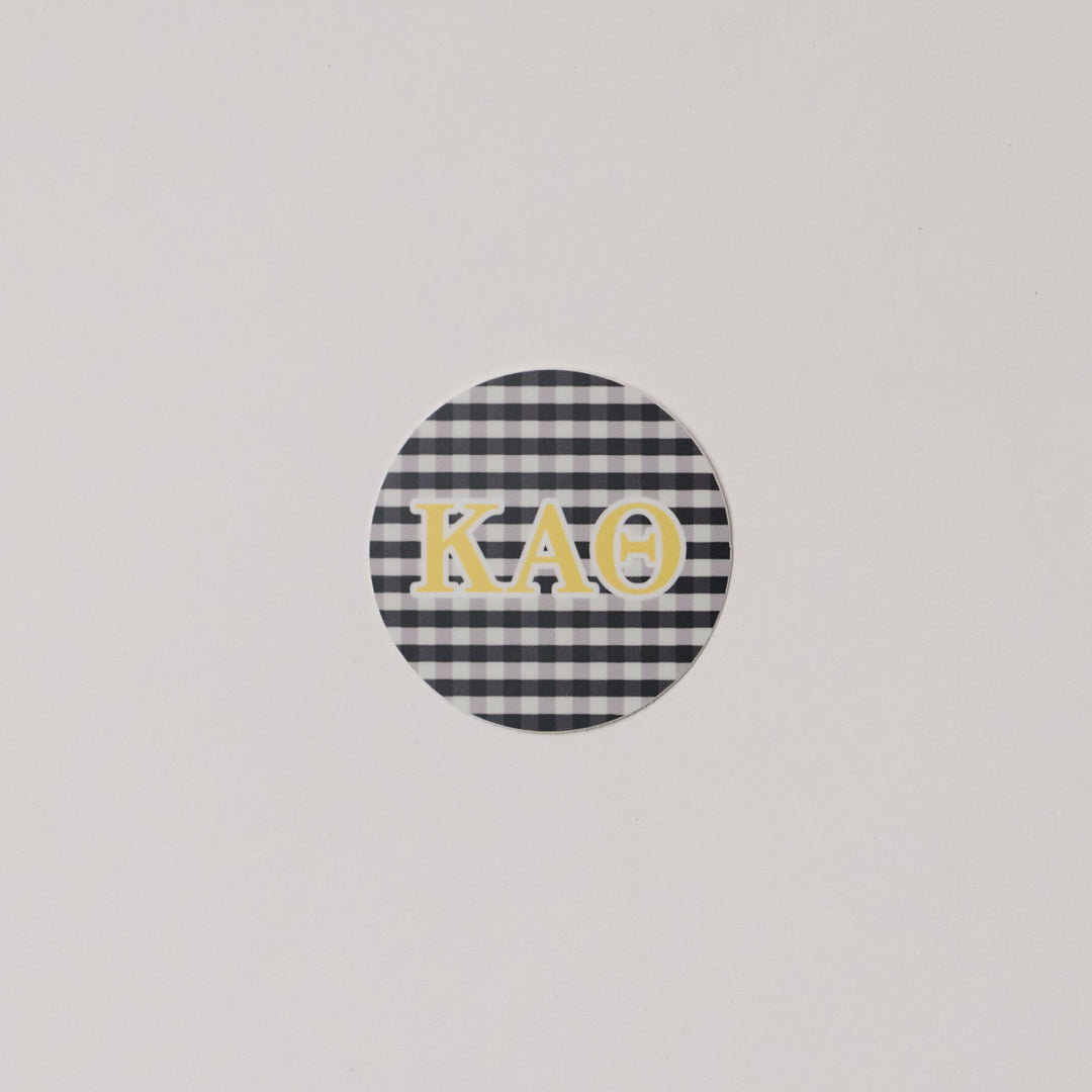 Gingham Circle Sorority Sticker