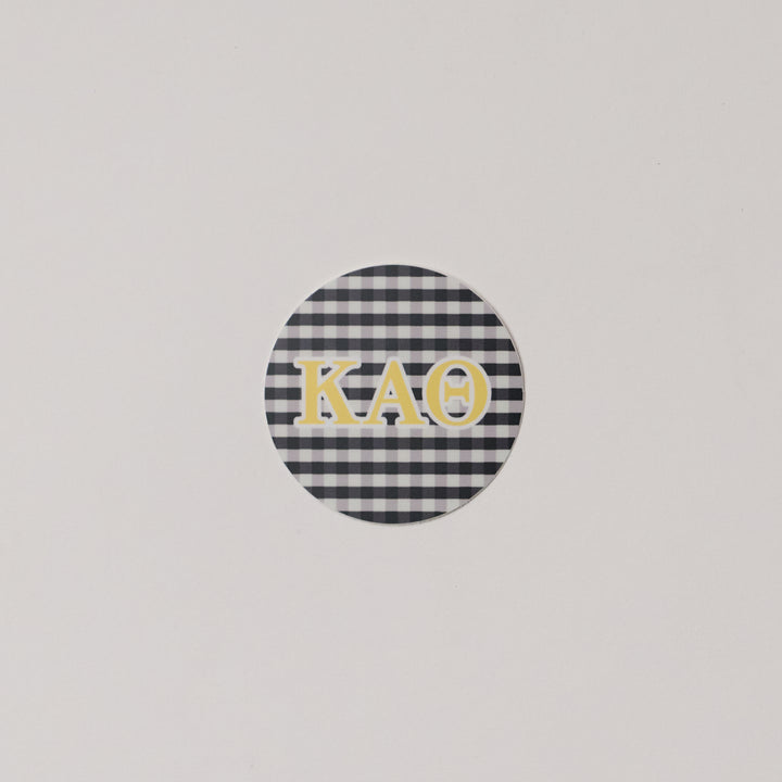 Gingham Circle Sorority Sticker