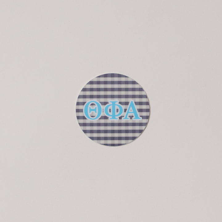 Gingham Circle Sorority Sticker