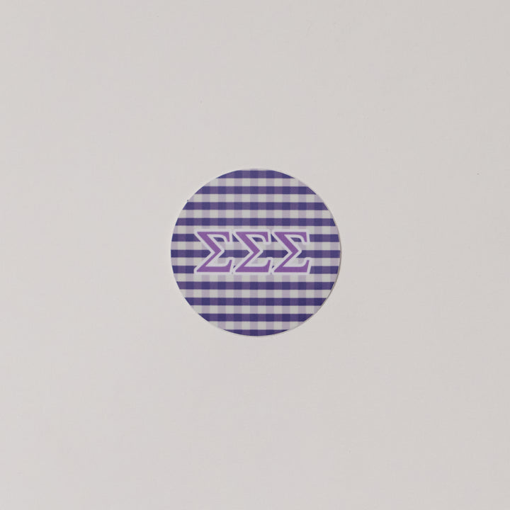 Gingham Circle Sorority Sticker