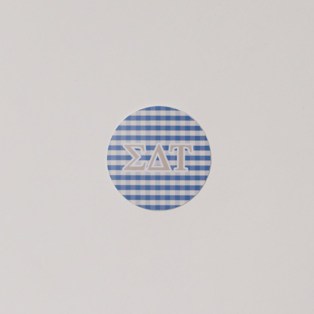 Gingham Circle Sorority Sticker