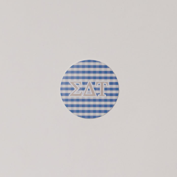 Gingham Circle Sorority Sticker