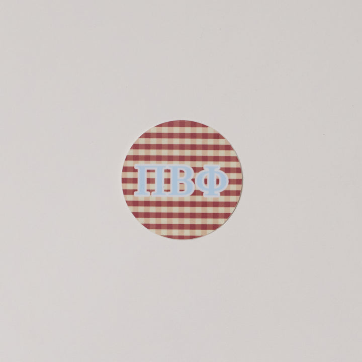 Gingham Circle Sorority Sticker