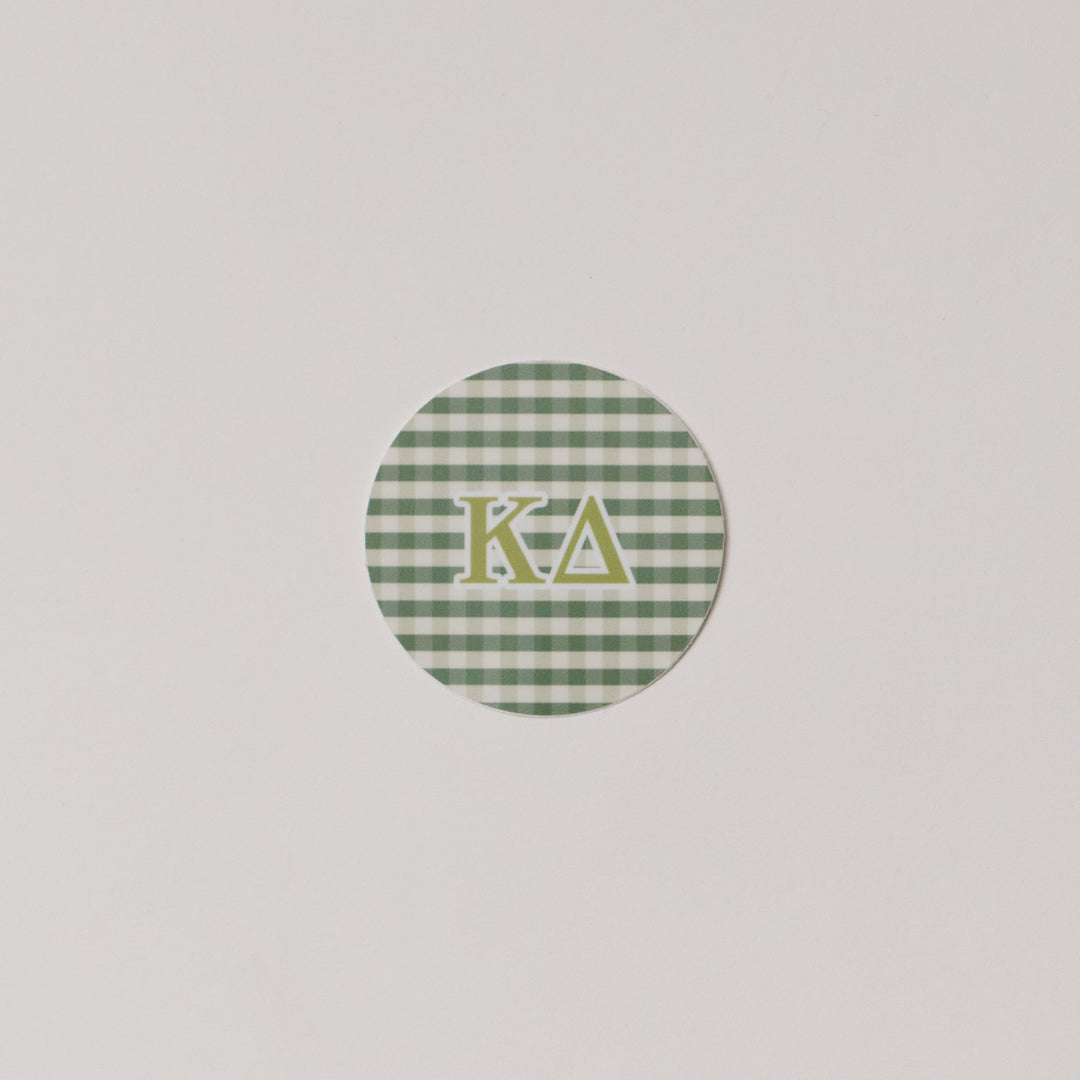 Gingham Circle Sorority Sticker