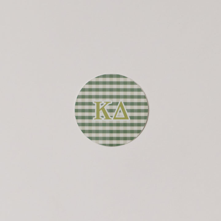 Gingham Circle Sorority Sticker