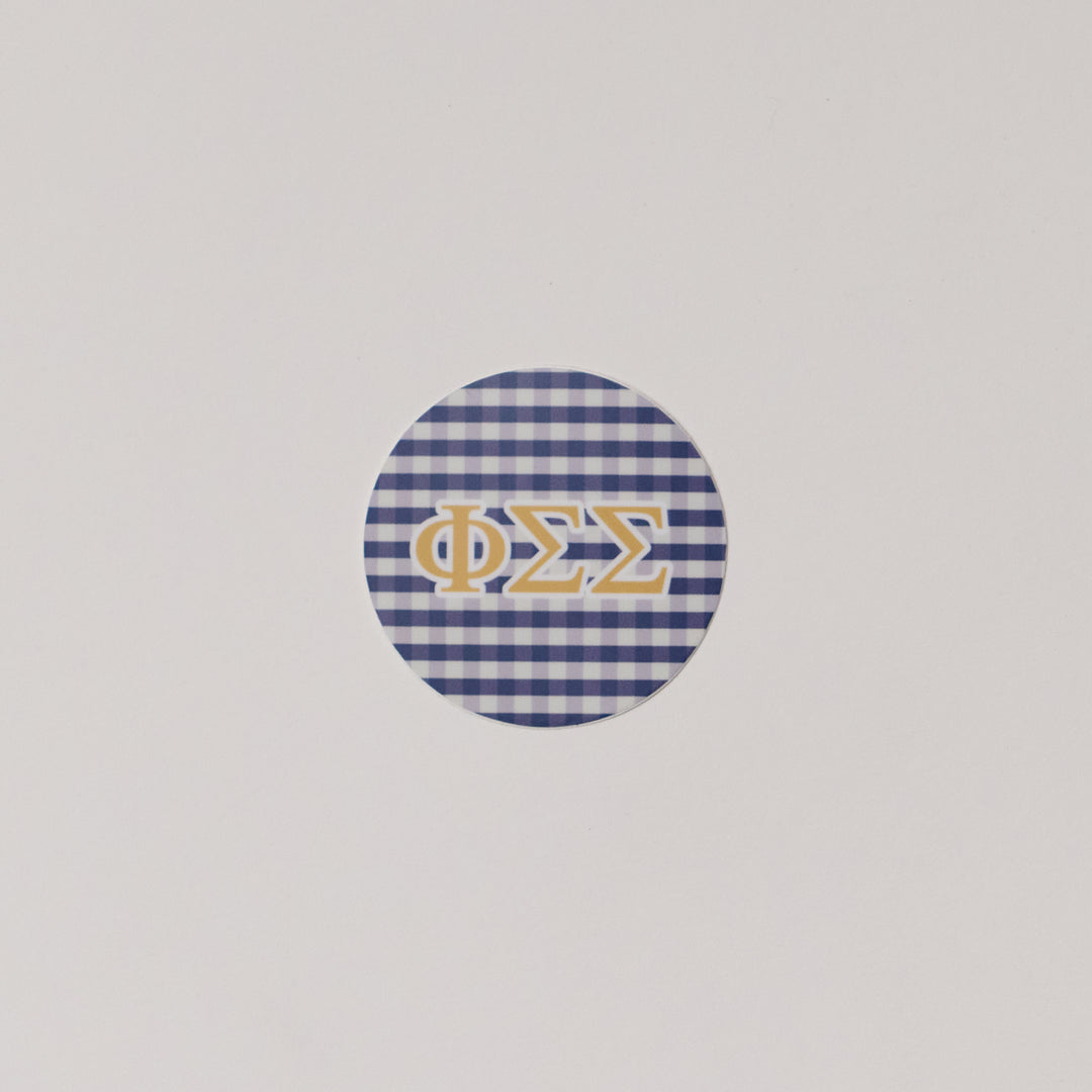 Gingham Circle Sorority Sticker