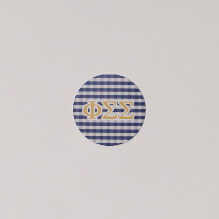 Gingham Circle Sorority Sticker