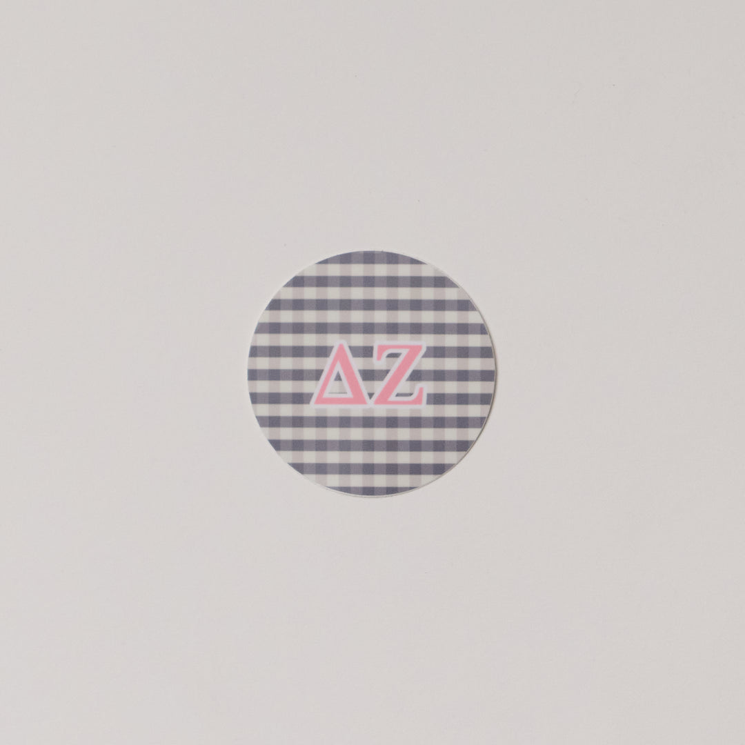 Gingham Circle Sorority Sticker