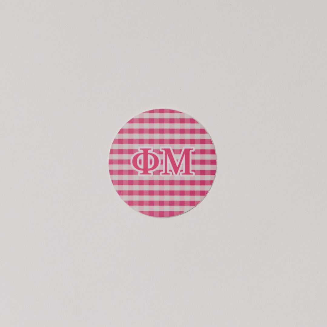 Gingham Circle Sorority Sticker